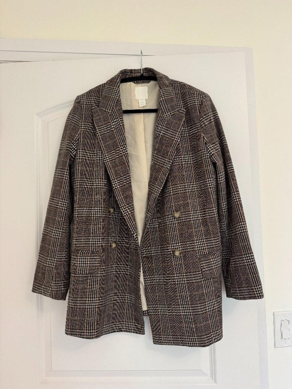 Oversized Plaid Blazer